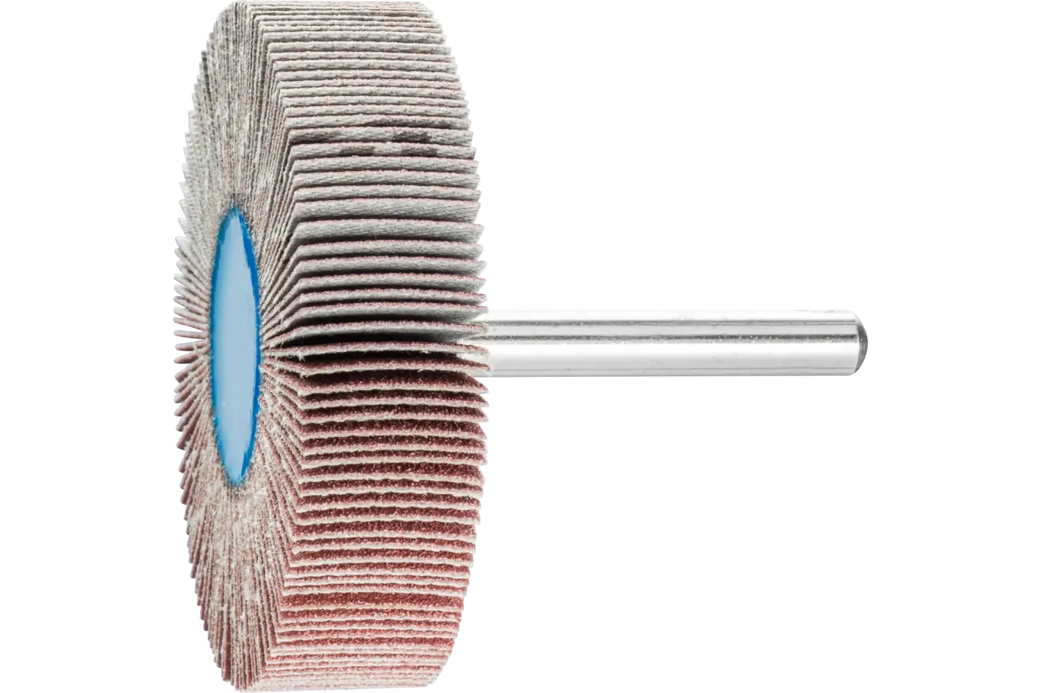 Picture of Pferd Mounted Flap Wheel, 2-1/2" X 1/2, 120 Grit, 1/4" Shank, Aluminum Oxide